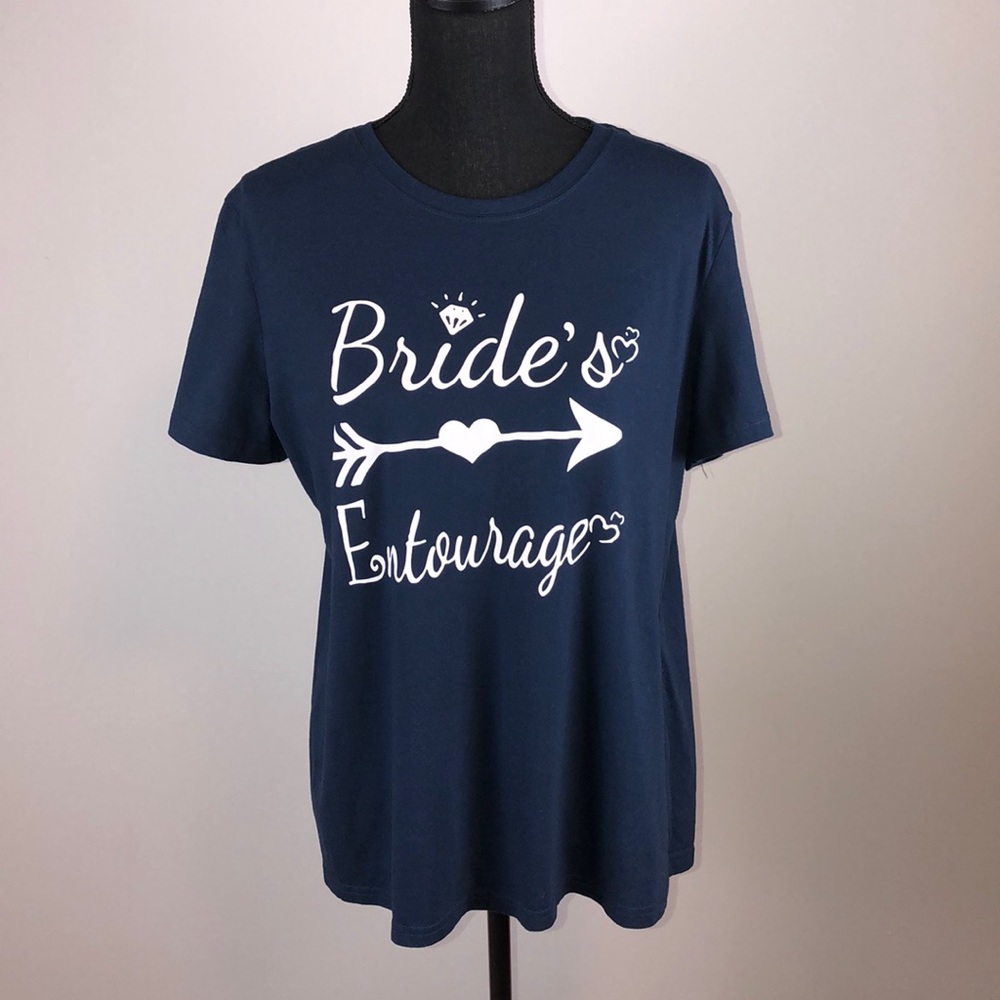Bride Entourage-Navy Blue T-Shirt- Size- XL